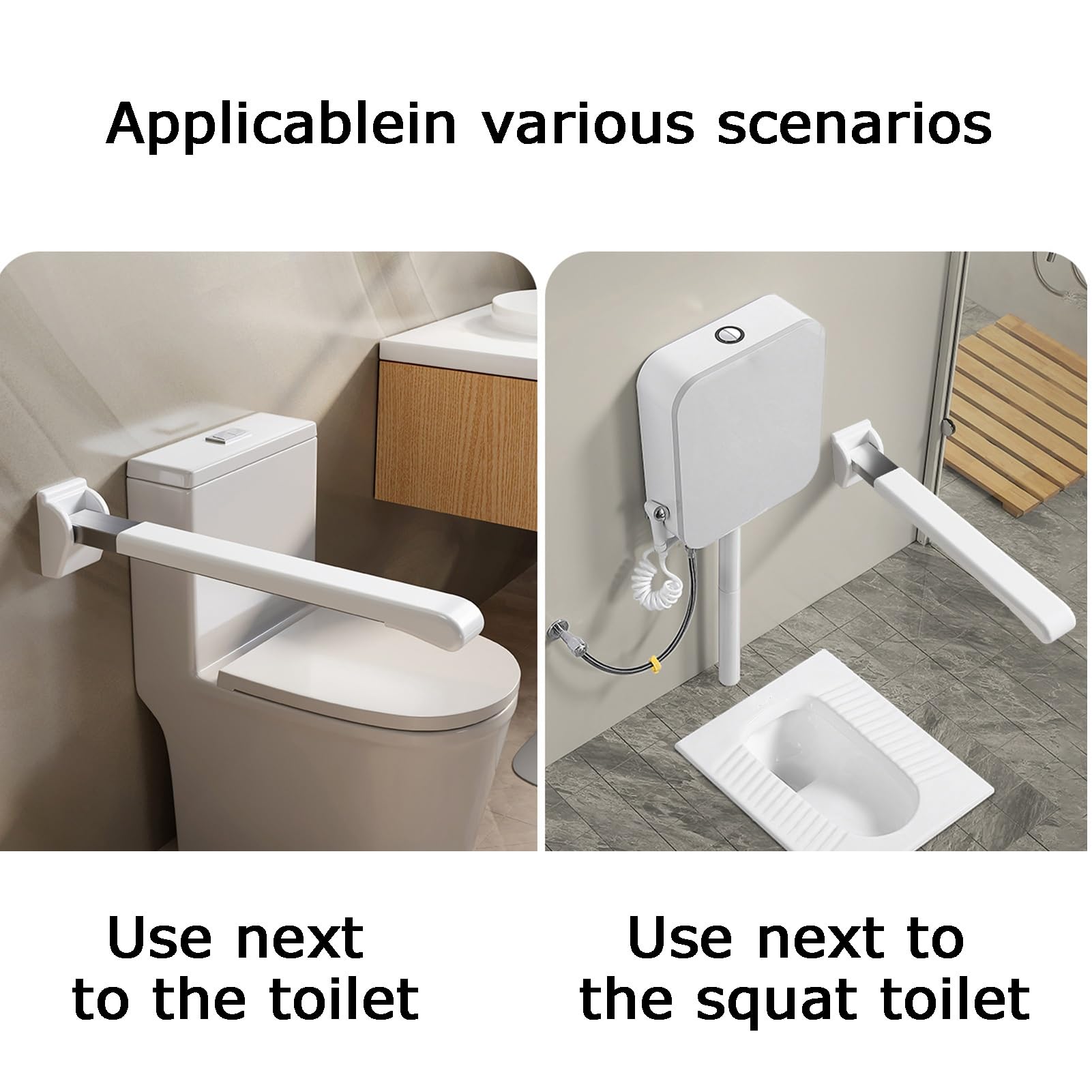 Maniglioni For Il Bagno, Capacità Di Carico 90 Kg, Maniglia Di Sicurezza Pieghevole A 90° For WC, Barra Di Sicurezza For Anziani
