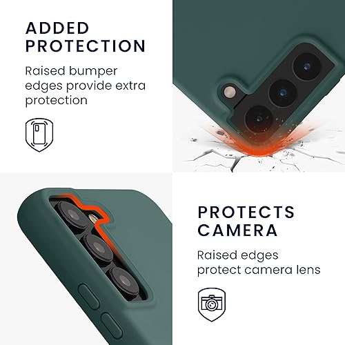 Miniatura 3 de kwmobile Funda compatible con Samsung Galaxy S22 - Funda de silicona TPU con acabado suave - Azul Verde