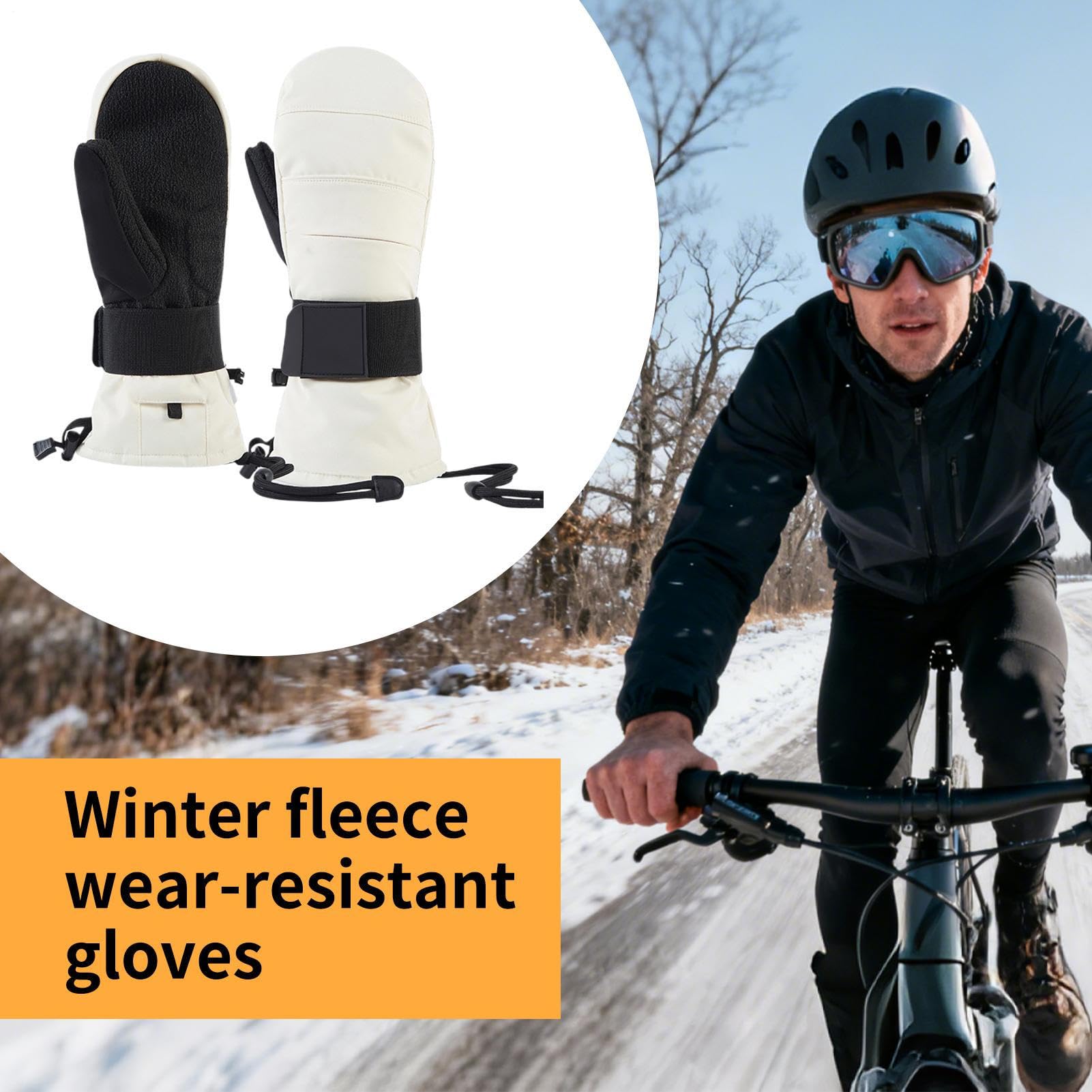 Guantes de invierno | Guantes cálidos para pantalla táctil | con protector de muñeca con forro polar guantes de ciclismo - para hombre, invierno, motocicleta, ciclismo, conducción