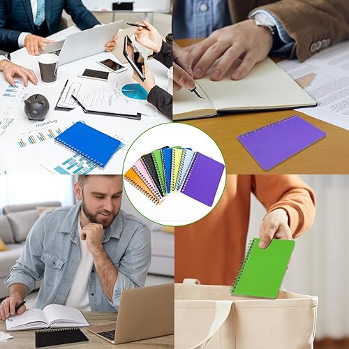 Miniatura 5 de Paquete de 4 cuadernos de bolsillo de 4.2 x 6.1 pulgadas, bloc de notas de bolsillo pequeño (paquete de 8 cuadernos en espiral)