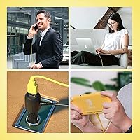 Vista 7 de HEATFUN Cable de carga USB C amarillo para Switch, MacBook, Pixel C, LG Nexus 5X G5, Nexus 6PP9 Plus, One Plus 2, Sony XZ y más, carga rápida