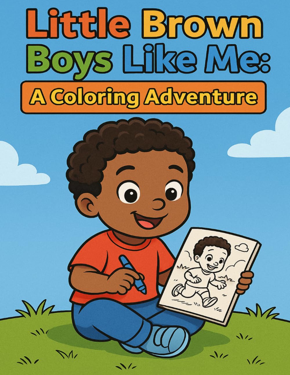 Little Brown Boys Like Me: A Coloring Adventure