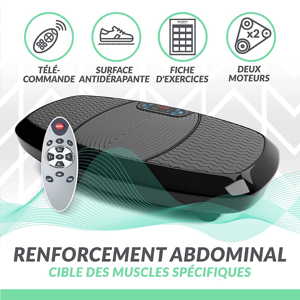 Plateforme Vibrante & Oscillante Bluefin Fitness à Doubles Moteurs 3D