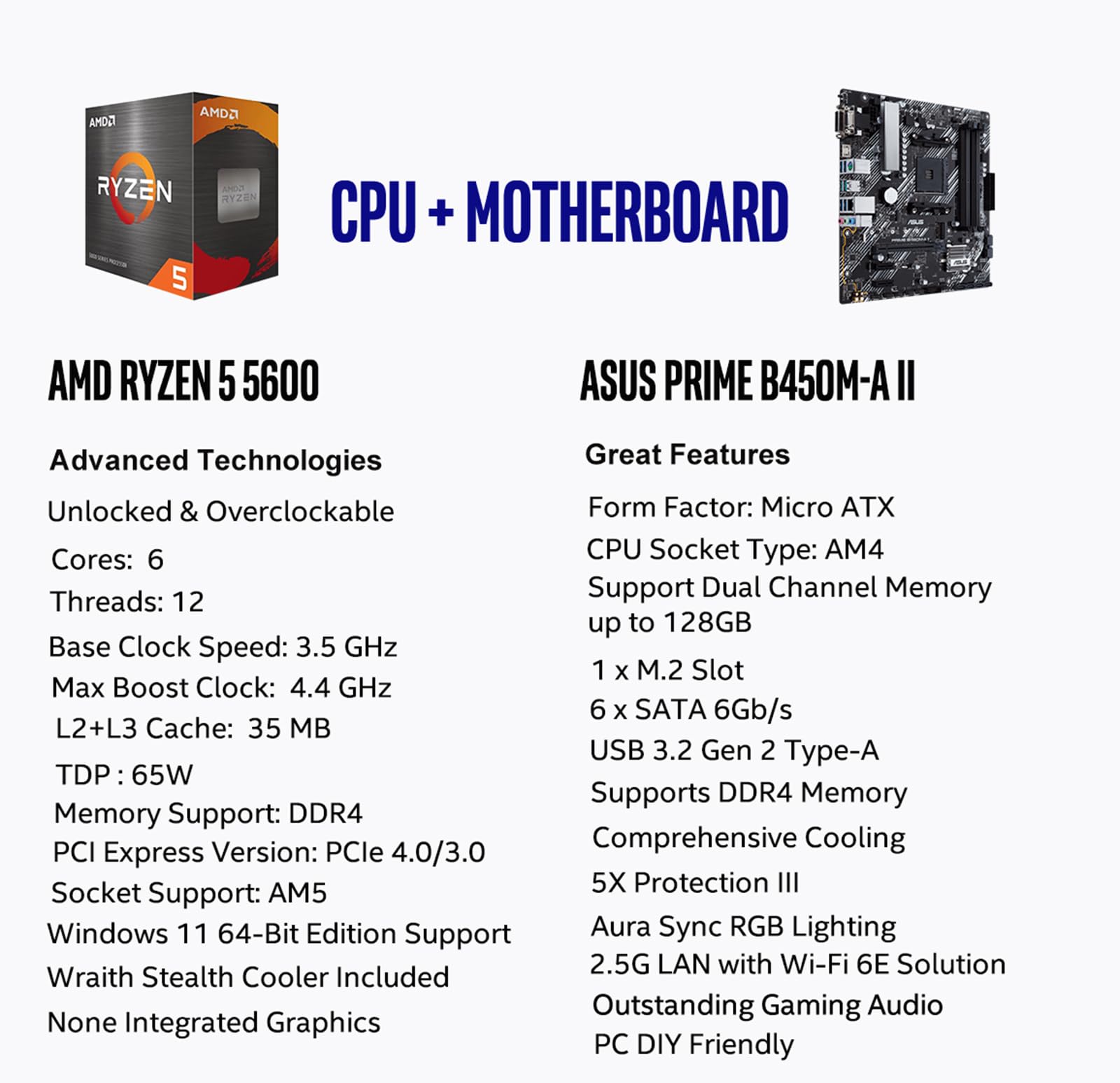 Amazon.com: INLAND: AMD CPU + ASUS Motherboard Bundle