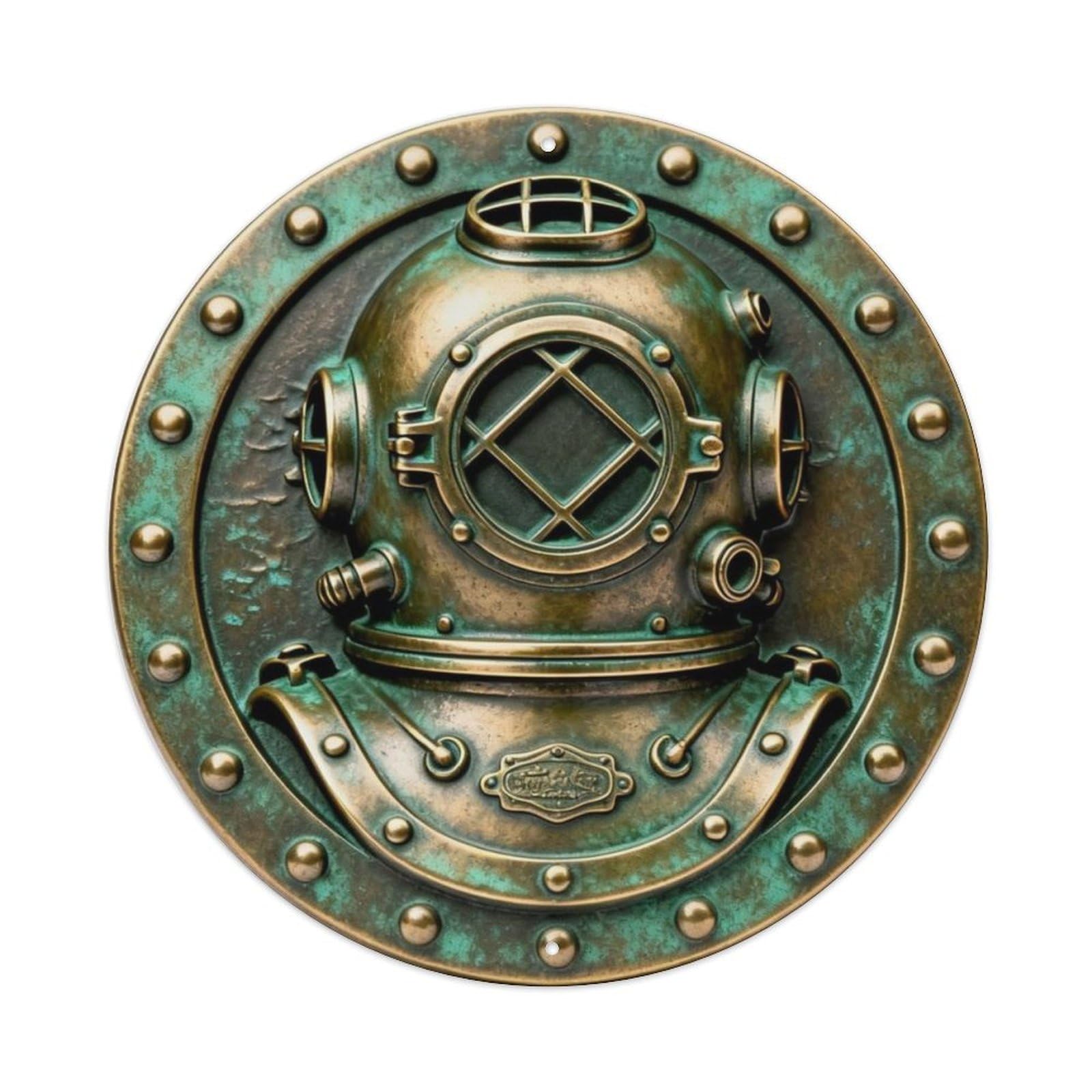 Diver Helmet Deep Ocean Metal Tin Sign Plaque