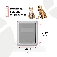 Vista 4 de Puerta para perro mediana color blanco, Dog Mate