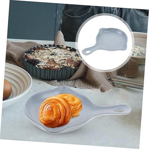 Miniatura 4 de Hemoton Bandeja de cerámica de porcelana con asa, bandeja de cerámica para servir ensalada, pasta, queso, aperitivo, recipiente para el hogar,