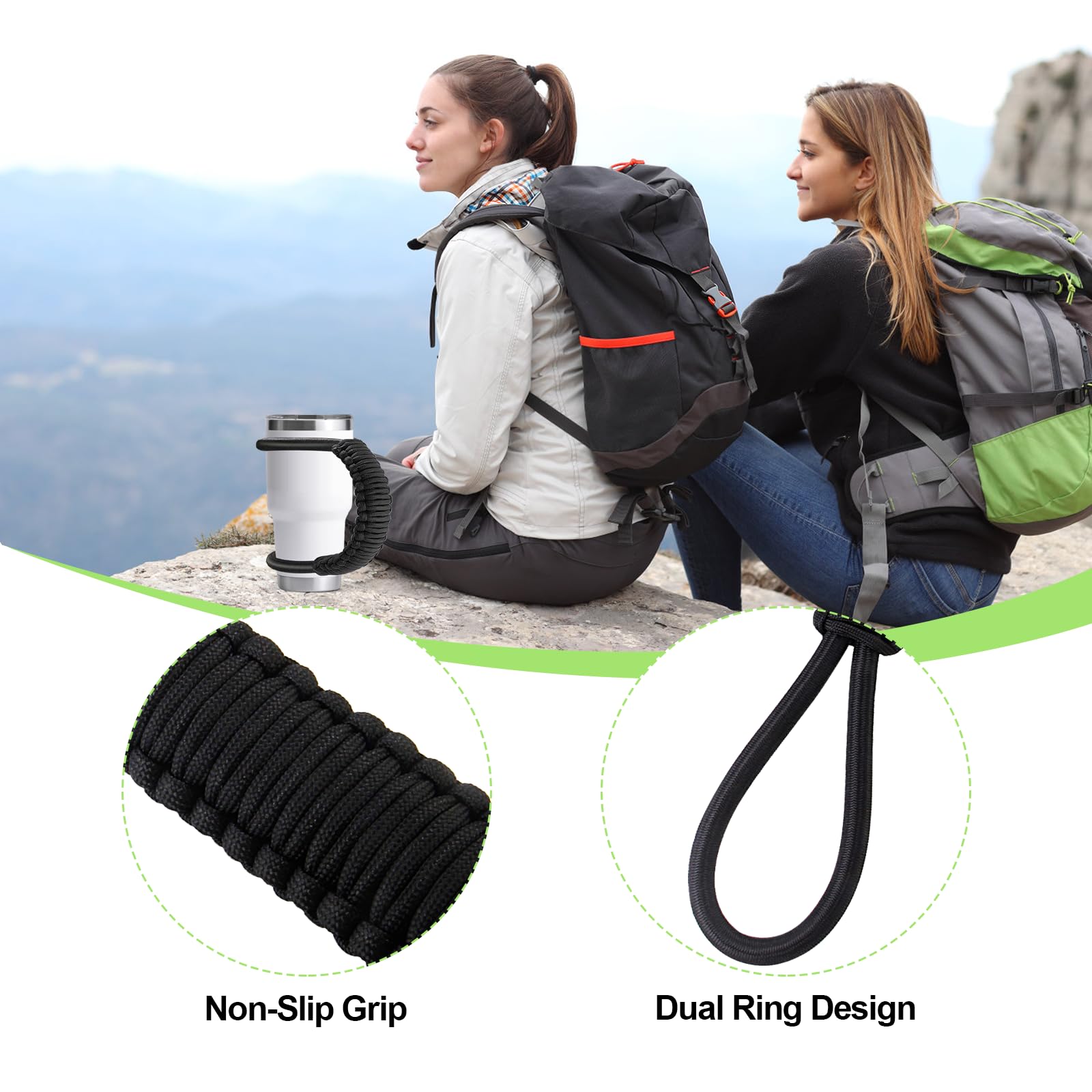 Amazon.com: MingQiEven 2 Pcs Paracord Handle,Universal Black