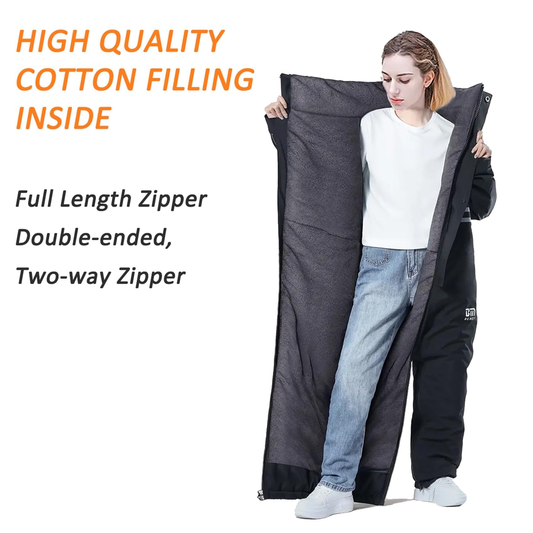 Winter Outdoor Riding Insulated Full-Body Suit, Overoles Para El Frío Para Hombre, Unisex Waterproof & Windproof Snow Suit