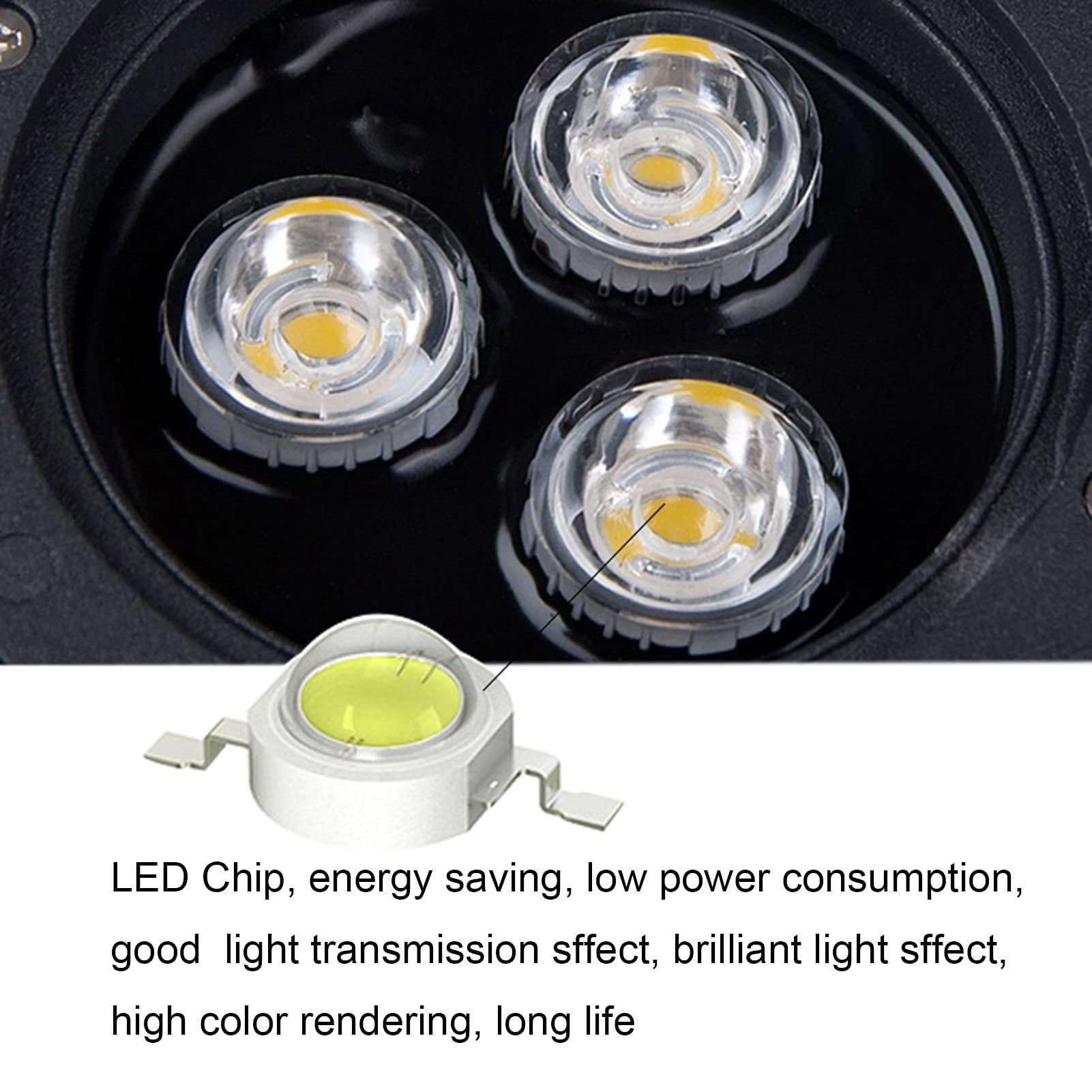 Foco Empotrable LED Para Exteriores - Luz De Jardín Enterrada, 100V-240V Focos De Piso LED Empotrados Emisión Lateral Sin Reflejo Terraza Luz De Paso LED Para Exteriores Para Terraza(White Light,3W)