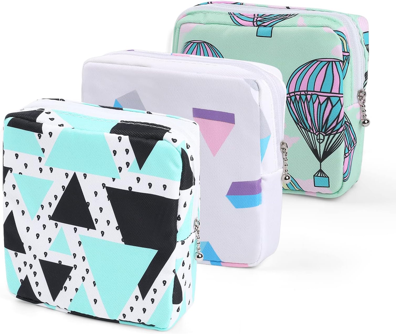 Vin Beauty 3pcs Period Bag,Period Pouch,Sanitary Napkin