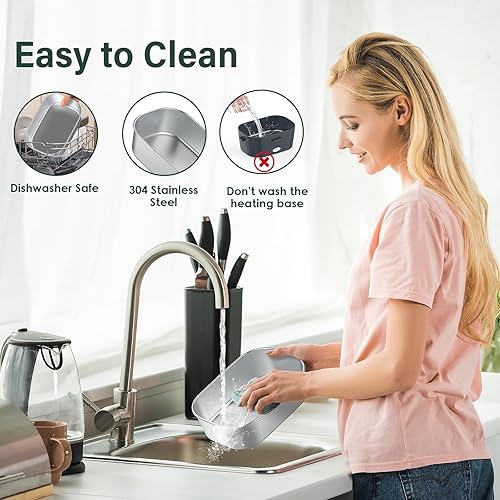 Miniatura 4 de Fiambrera eléctrica para adultos, calentador de alimentos portátil de 80 W, 12 V24 V110 V, lonchera térmica 3 en 1 para cochecamiónoficina, con