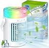 Portable Air Cooler, Evaporative Air Cooler, 3-in-1 Portable Air Conditioner, Mini Air Conditioner with 3 Fan Speeds, 7 Colour Lights, 600ML Water Tank, Air Coolers for Home, Room, Office, Camping