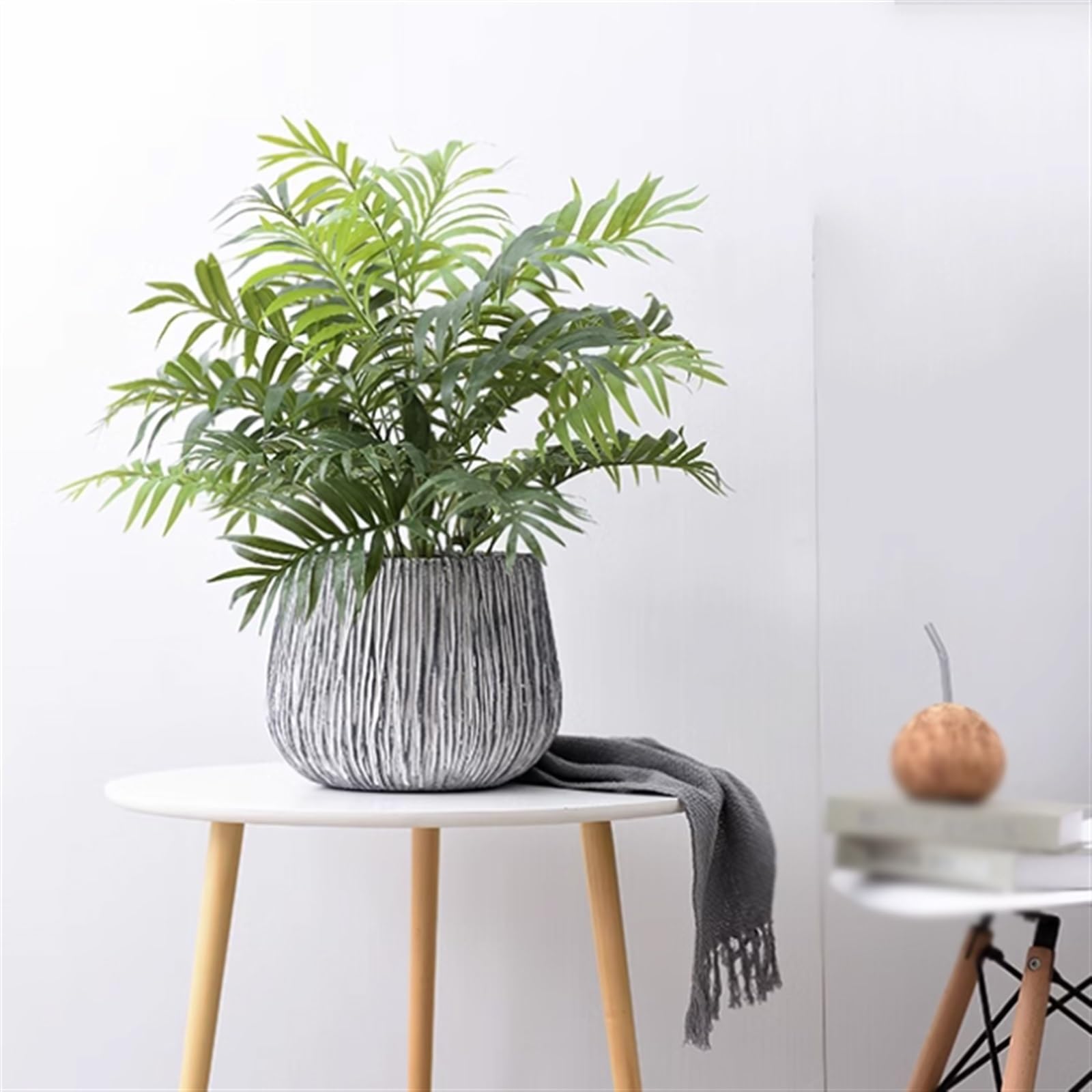 Doniczki na kwiaty Doniczki na rośliny Kamienny wzór Cement Proste okrągłe doniczki Podłoga do salonu Duża zielona uprawa roślin Dekoracja Donice Doniczka (Size : XL)