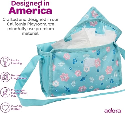 Vista 11 de Twinkle Stars - Bolsa de pañales para muñecas Adora Gra/White Twinkle