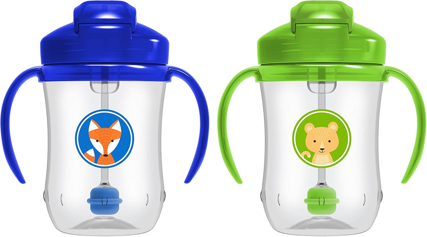 Dr. Brown's Milestones Baby's First Straw Cup, Training Cup with Weighted Straw, 9 oz/270 mL, BPA-free, 6m+, Coral, 12-Pack