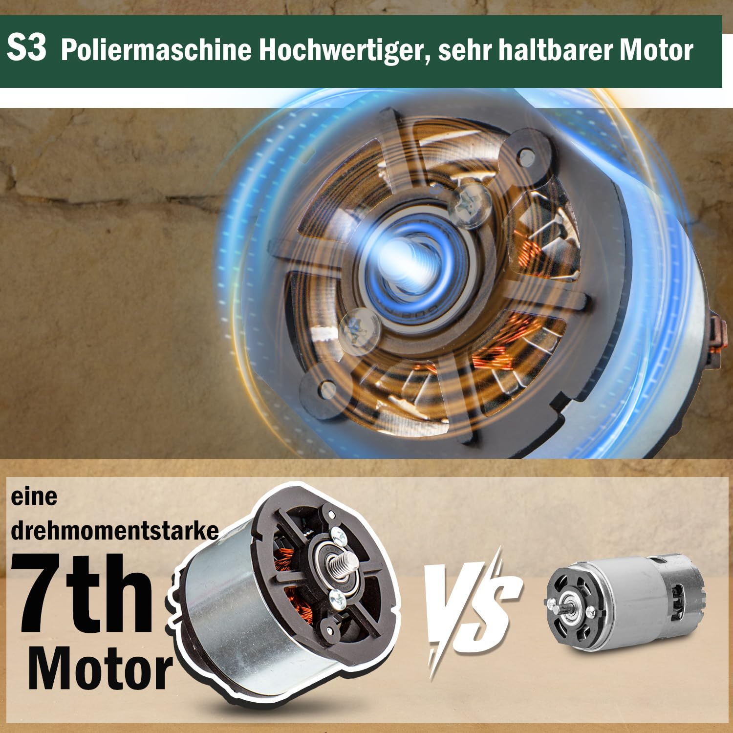 BATOCA S3 Akku Poliermaschine und S6 RO&DA Polier Kombi Set,Universal Akku | 3mm/12mm Exzenter Puffer Doppelwirkung,12V, 2.0A Batterie,Polieren Gesamten Autos/Details,Kombiniertes Politur,Schleifmasch