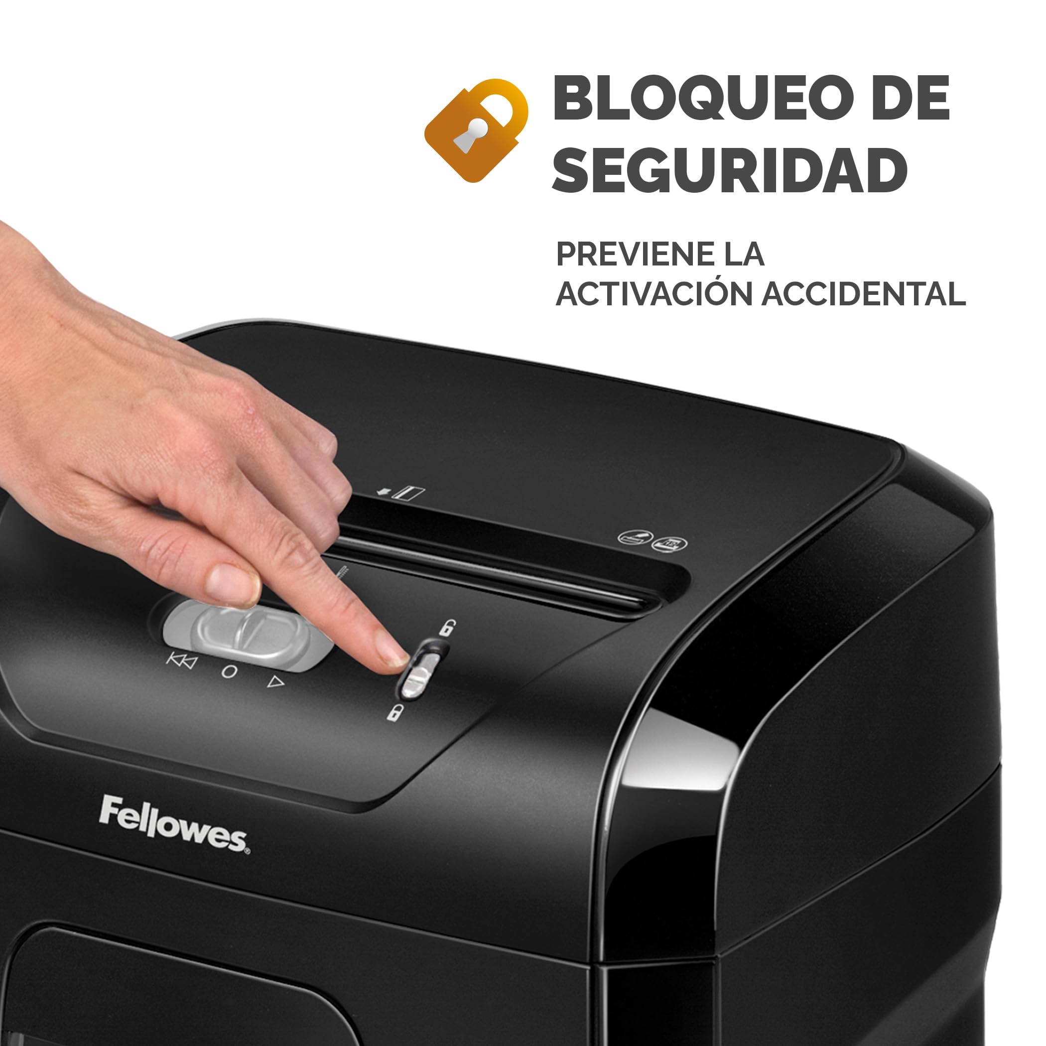 Fellowes Destructora de Papel FS-15C - Uso en Oficina en casa - Trituradora de Corte en partículas, destruye hasta 15 Hojas, Papelera extraíble 19L - Seguridad P4 - Negro