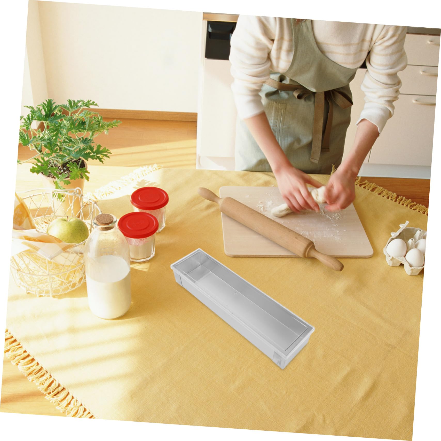 ULTECHNOVO Moule à Gâteau Rectangulaire Acier Inoxydable avec Couvercle Antiadhésif pour Cuisine Moule à Pâtisserie à Tiramisu