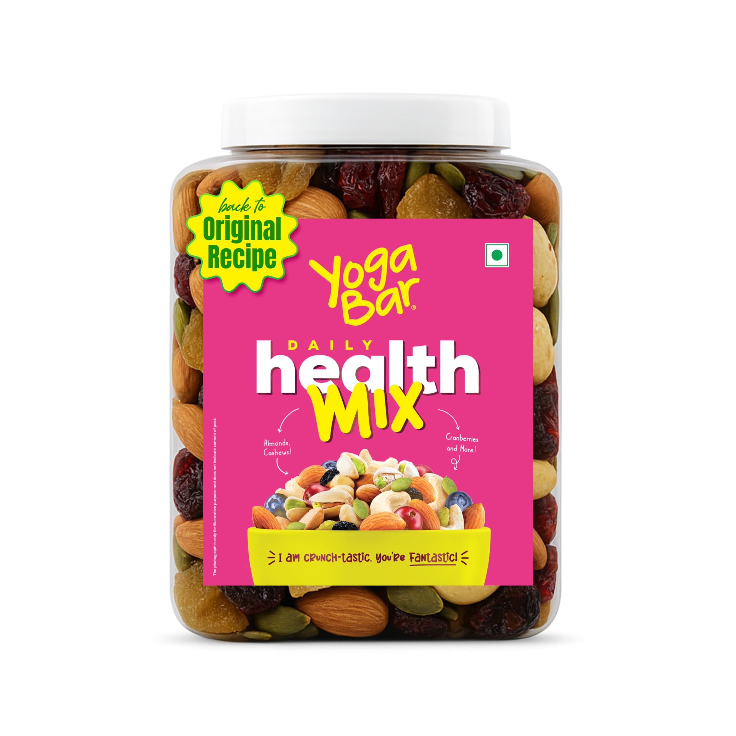 Yogabar Trail Mix - Daily Health Mix 850g - Mixed Nuts with Dry Fruits & Seeds - Mixed Dry Fruits with Almonds Cashews Raisins Cranberries Nlue BerriesPumpkin Seeds - Healthy Snacks-image-12