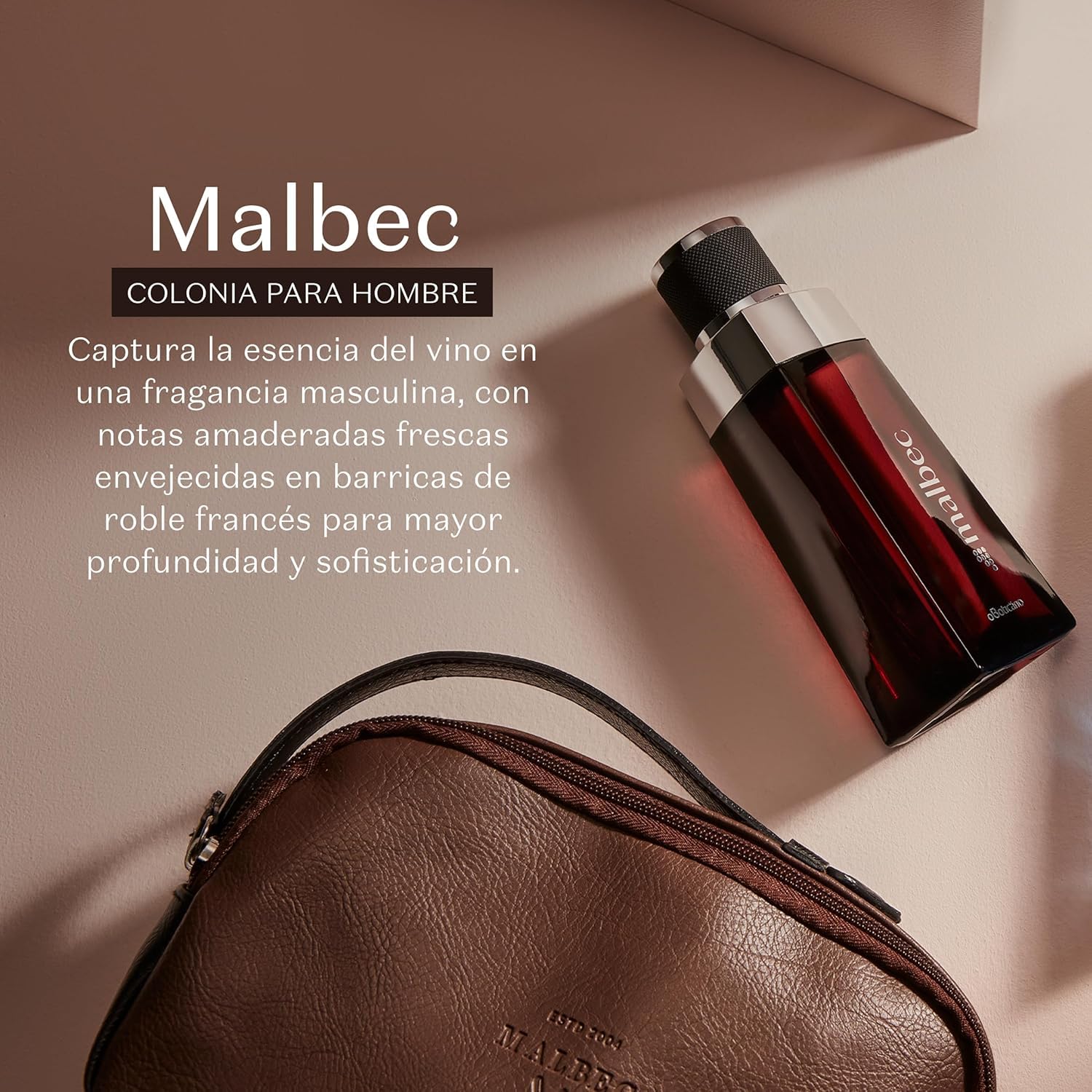 O Boticário | Malbec | Cofre Regalo Hombre | Perfume EDT + Gel Ducha | Cofre Regalo Hombre | Malbec Perfume EDT 100ml + Gel de Ducha 250g | Alcohol vínico | Vegano