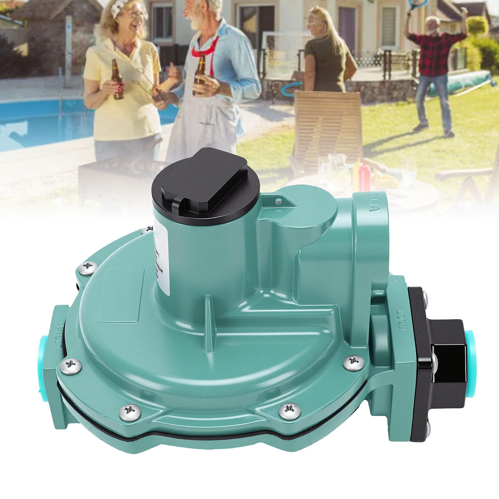 Topiky LP Gas Regulator, Adjustable Pressure Output 3/4 NPT | Konstrukcja ze stopu aluminium, kompatybilna z gazem ziemnym, idealna do użytku komercyjnego