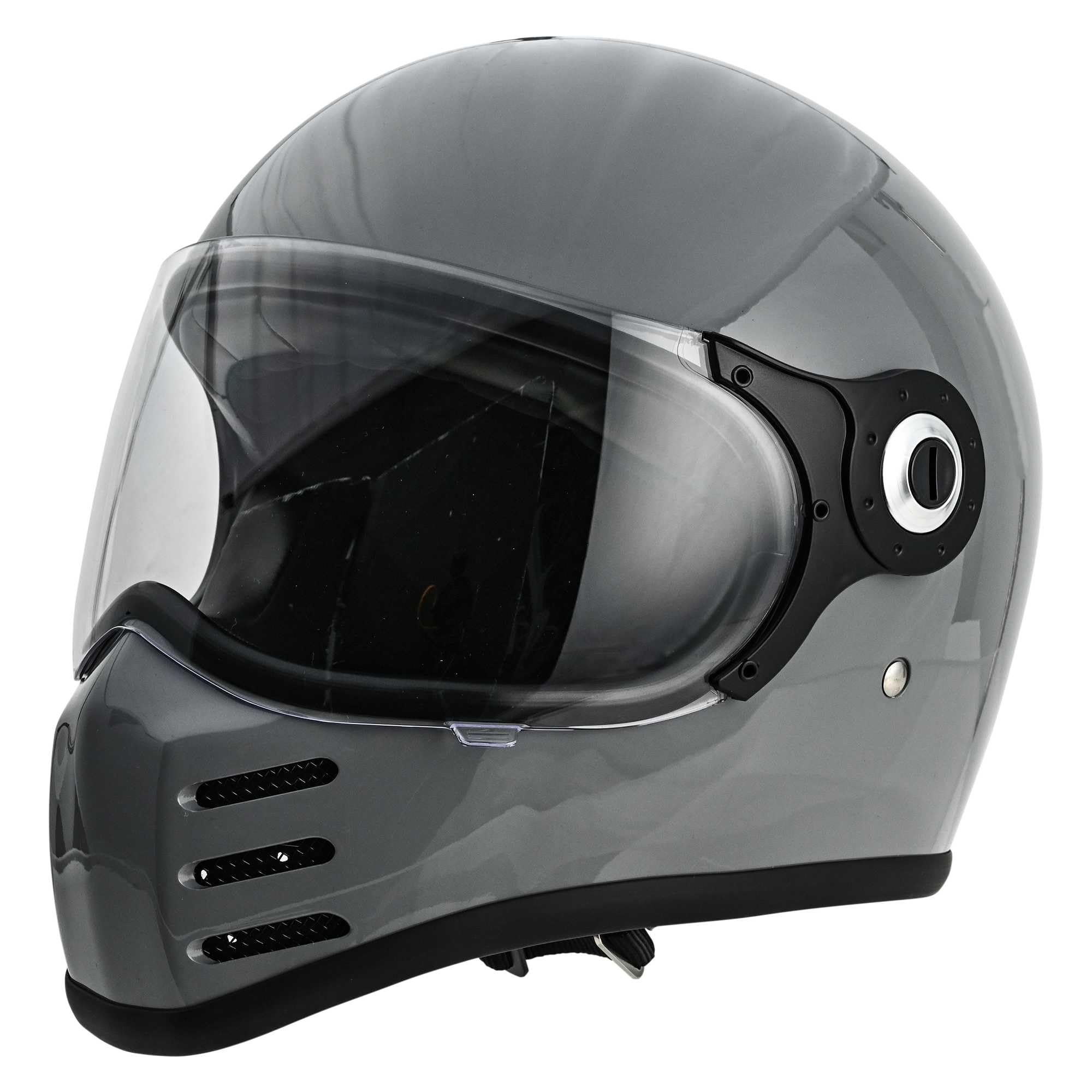 Amazon | RIDEZ X AMA グロス グレイ フルフェイスヘルメット