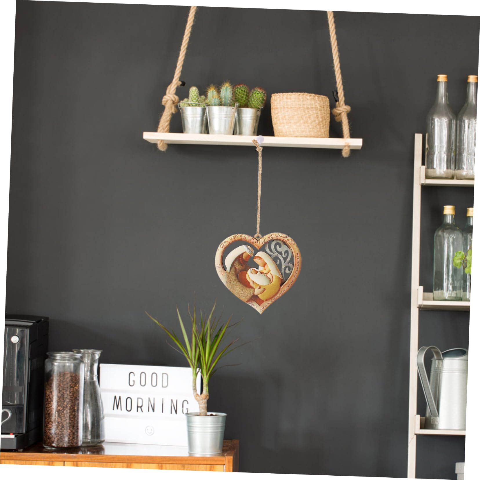 GALPADA 3stücke Holzanhänger Mit Liebevollem Herzen Und Familienfiguren Wanddeko Für Jedes Zimmer Für Wohnzimmer Kinderzimmer Büro Und Mehr Natural Wood Material Schlichte Eleganz