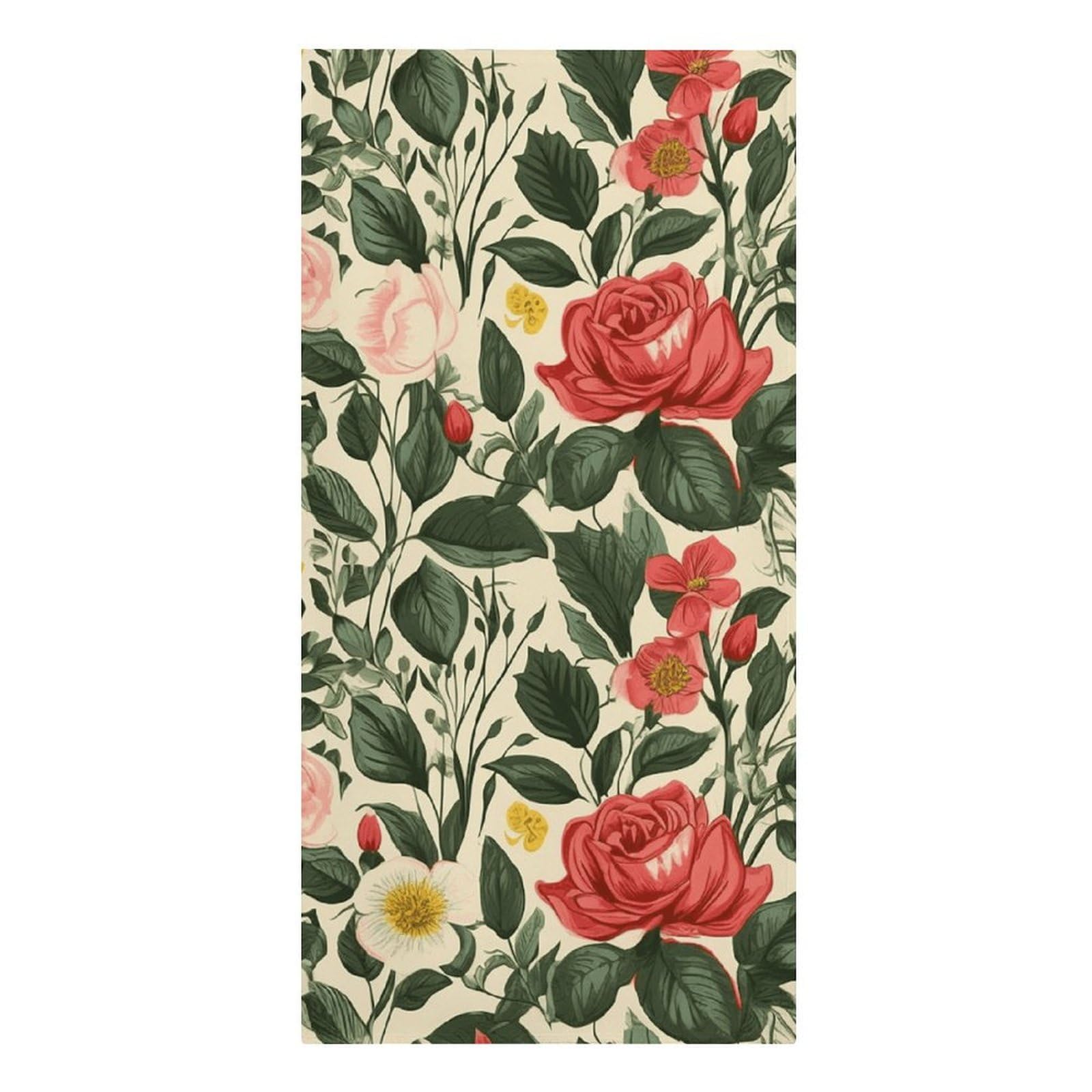 Khauerbc Style Rose Quick Dry Towels,Quick Dry Super Absorbent ，Large Oversized Beach Towel，61.4 * 30.3 Inches. Fiber Beach Towels Is Sand Proof Tropical Beach Essentials.