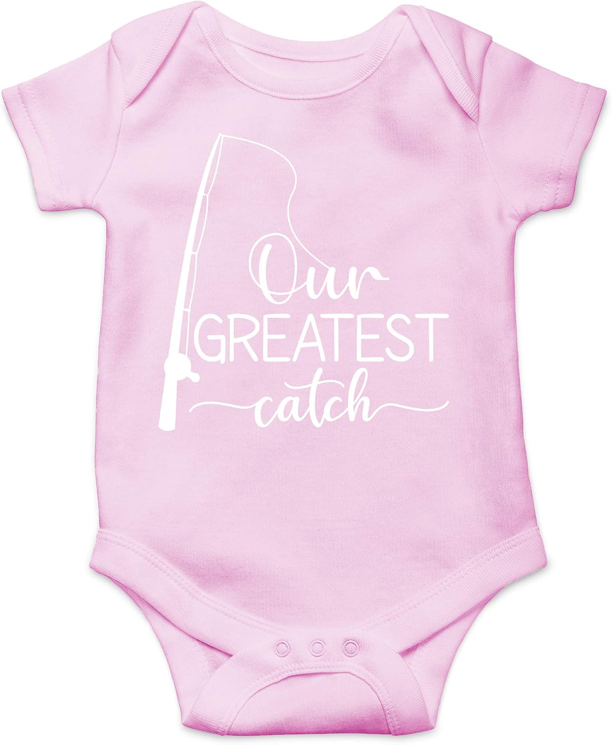 AW Fashions Our Greatest Catch Baby Bodysuit Funny Adorable Infant Romper Outfit Cute Clothing Boys Girls