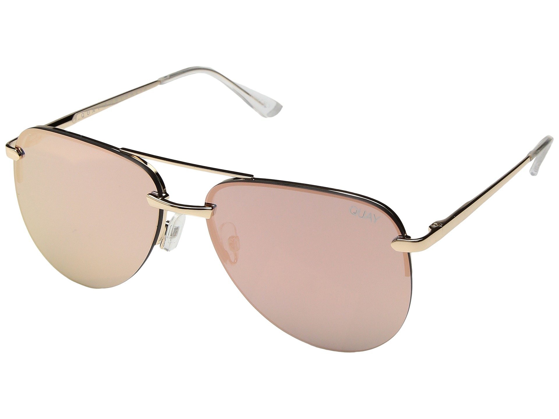 Quay Women's The Playa Sunglasses, Gold/Pink, One Size