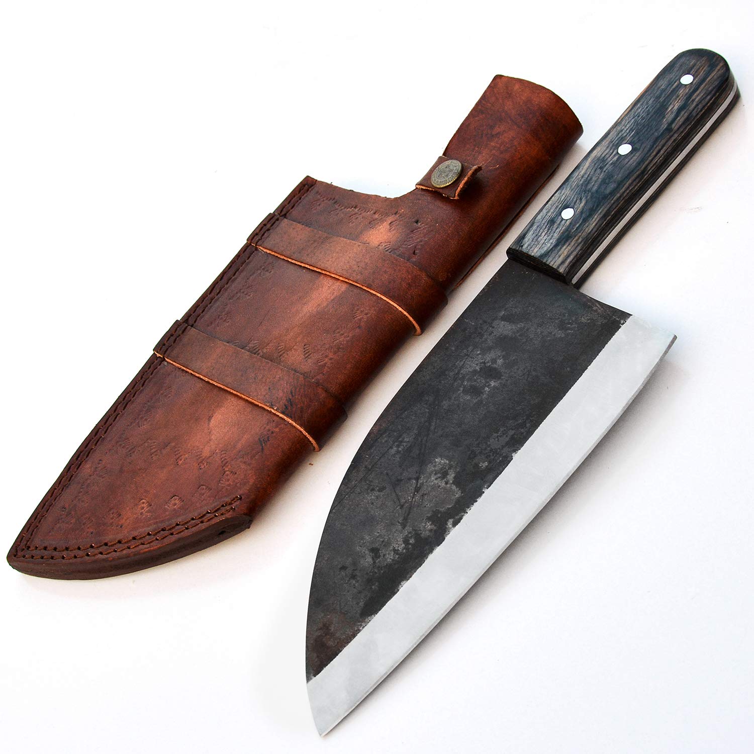 Coltello da Chef Fatto a Mano in Acciaio 440C, Coltello da Cucina con Guaina SMGR-9831