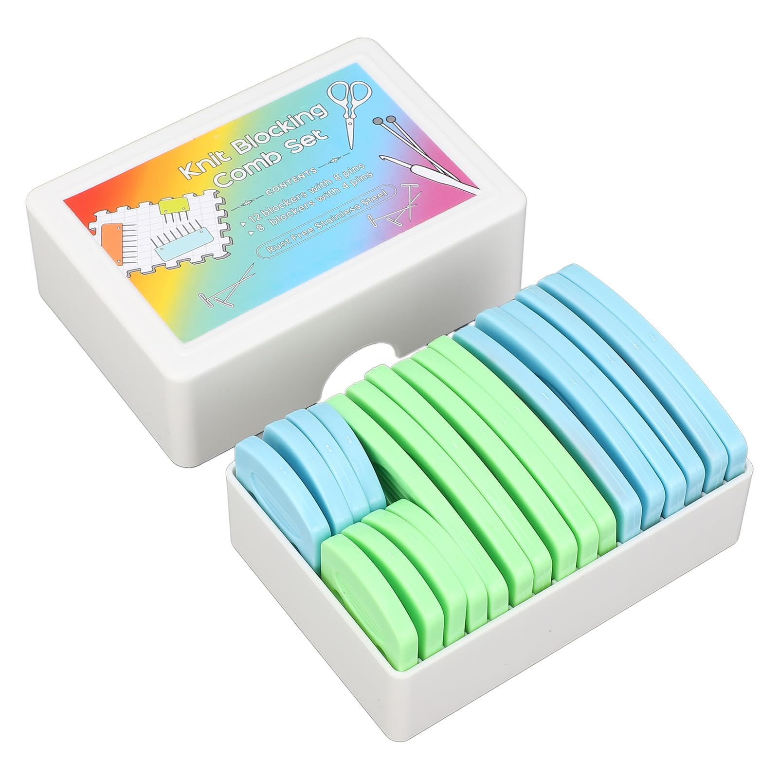 Peigne de blocage tricot anti-rouille pour éviter les vagues sur pulls - 8