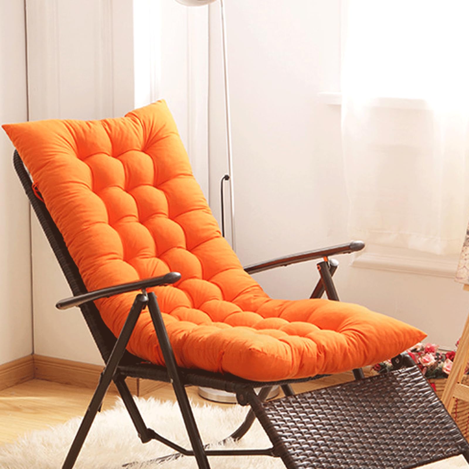 Coussin de Bain de Soleil 175 x 48 x 8 cm. Garnie de Coton de Haute qualité, Cette Housse de siège présente Un Design à Points Fixes Qui Lui confère Un Moelleux Incomparable et Une Excellent