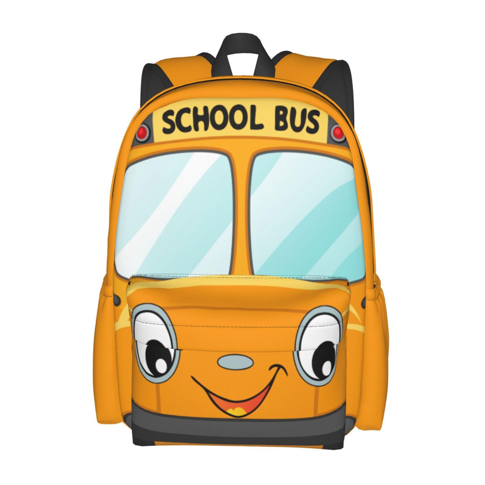 famliihw Yellow School Bus Car Backpack Bookbag Laptop Backpacks Multipurpose Daypack for Boys Girls School Men Women Travel Hiking