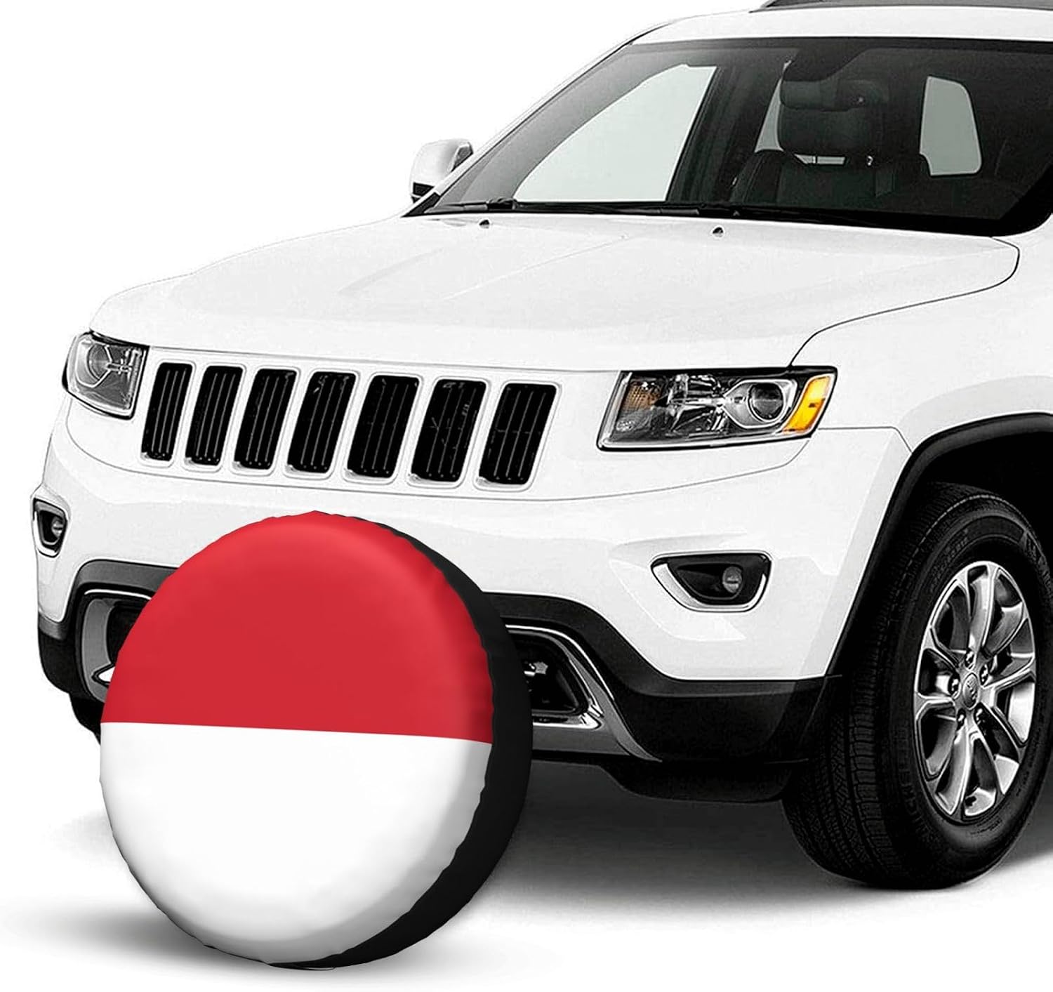 Flag of Monaco Print Tire Cover Universal Spare Wheel for Trailer Rv SUV Truck Camper Travel Accessories