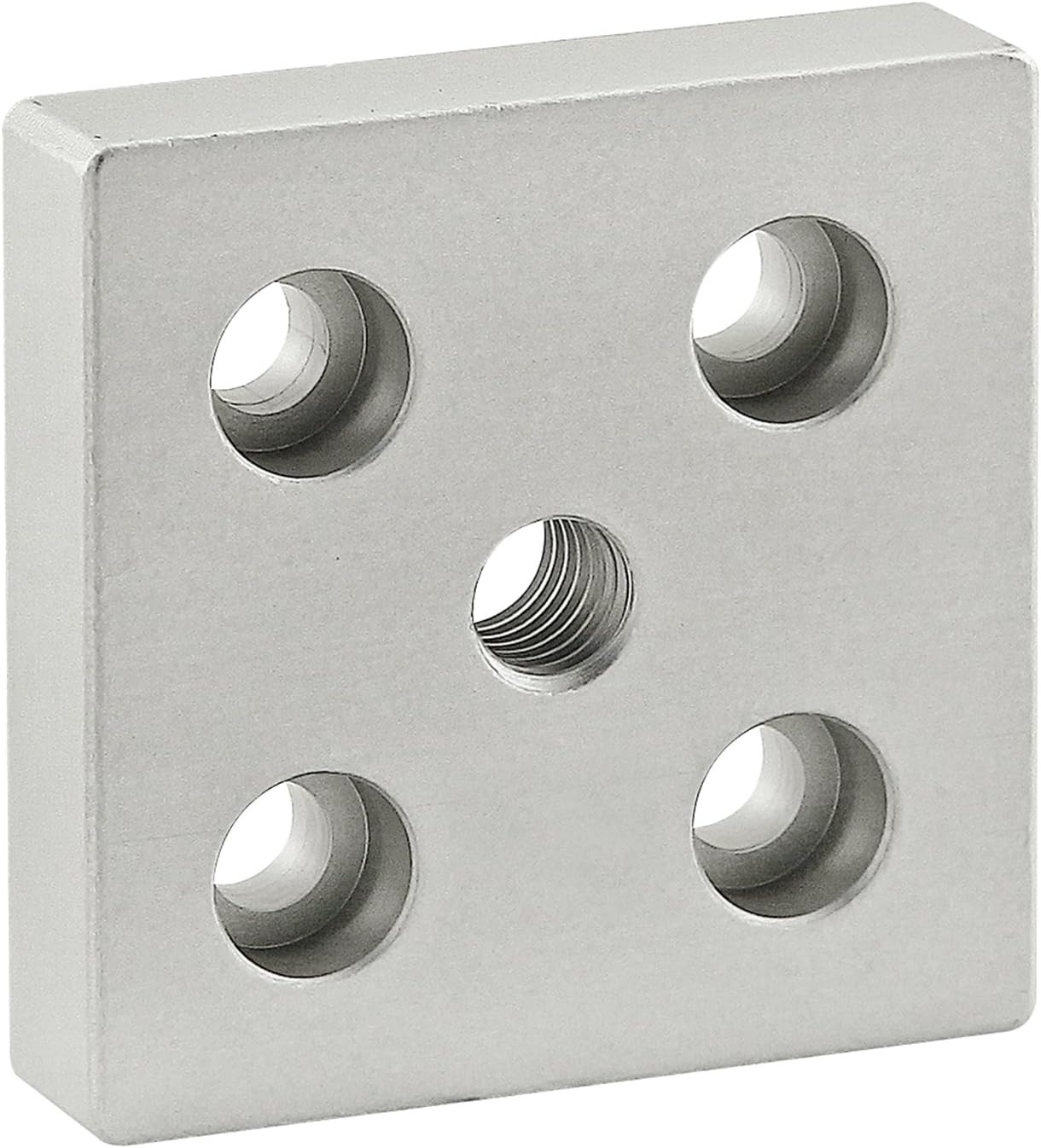 80/20 Inc., 10 Series, Part# 2131, 2" x .5" x 2" Base Plate with 3/8-16 Tap Thru in Center