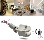 PIR Motion Detector, Motion Sensor Replacement, AC110-220V, Waterproof Outdoor,Human Body Sensor for LED Light, Auto Dusk to Dawn Inductor Switch (Grey)