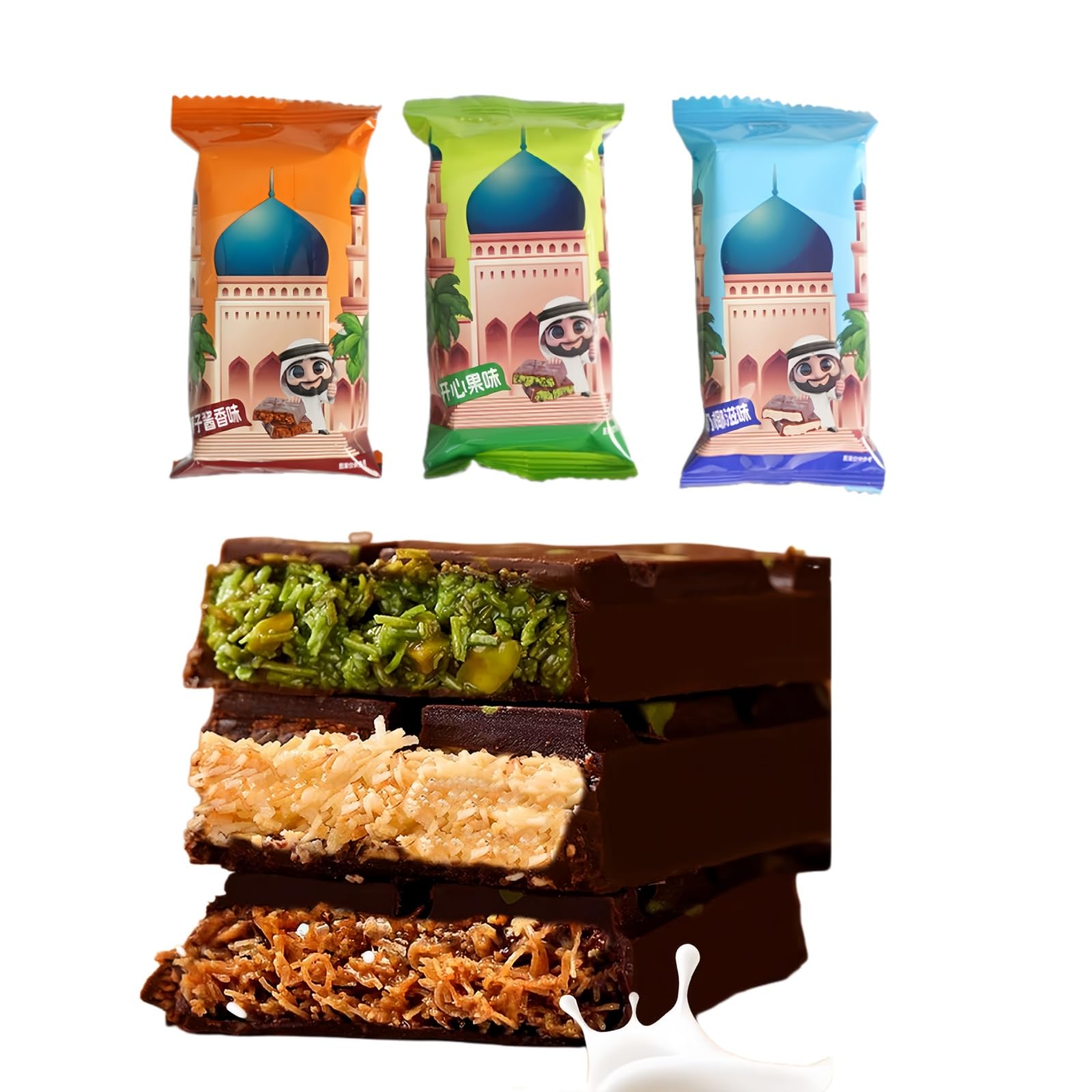 限定価格【6枚入りボックス】FIX ピスタチオ味（ベストセラーのフレーバー） Amazon | JOIYSVEN-ドバイフレーバーチョコレートバーピスタチオ