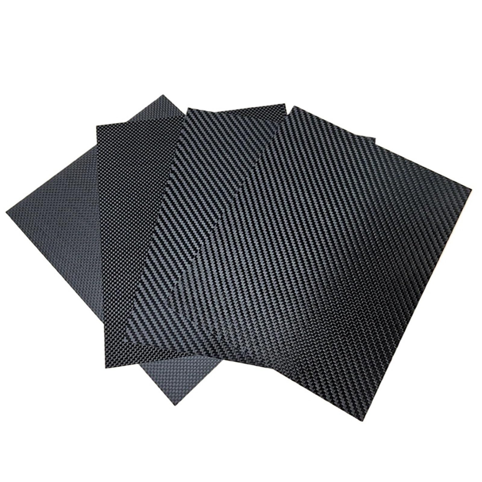1 foglio in fibra di carbonio opaca twill 3K da 245x395 mm - pannello in materiale resistente agli urti (0,5 mm-5 mm di spessore)(4.0mm Twill Matte)