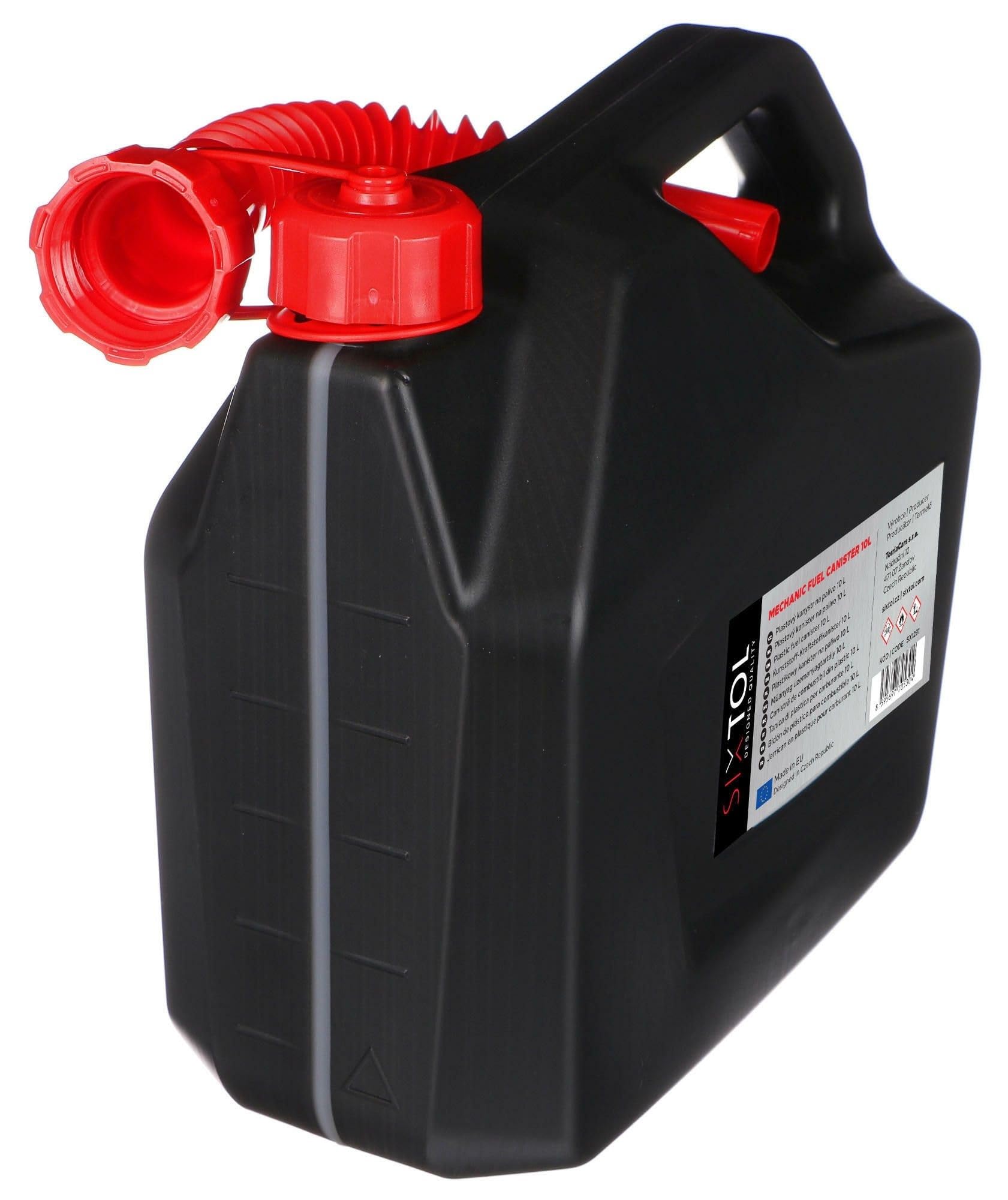 MECHANIC FUEL CANISTER 10L | Tanica carburante plastica | HDPE resistente | Con beccuccio flessibile