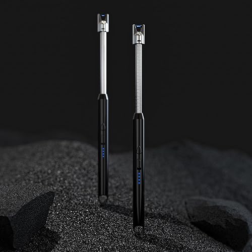 Miniatura 7 de KTEBO Paquete de encendedor eléctrico recargable, encendedor largo USB para uso de arco de plasma para encender vela, encendedor de arco resistente