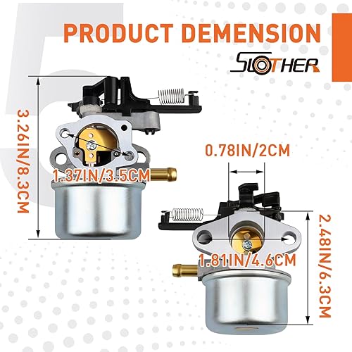 Miniatura 6 de 593599 Carburador de repuesto para lavadora a presión de 2700-3000Psi Troy-Bilt 7.75Hp 8.75Hp Motores para Briggs & Stratton 594287 799248 591597