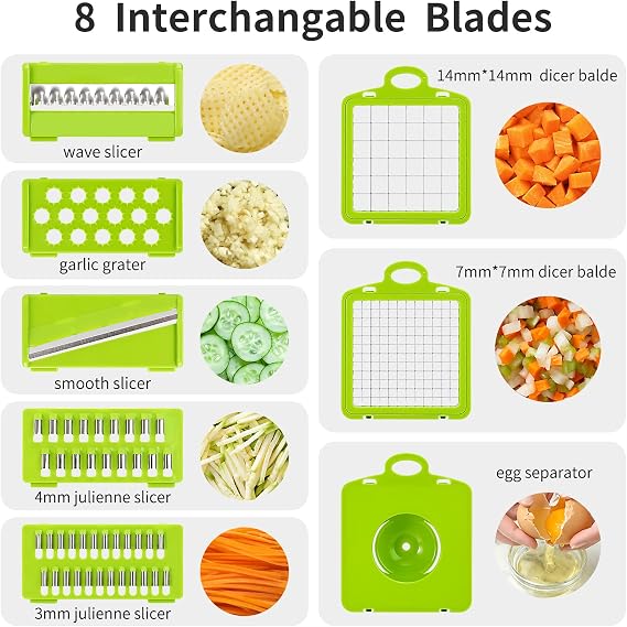 Senbowe Multifunctional 13 in 1 Food Choppers Onion Chopper Vegetable Chopper and Vegetable Peeler