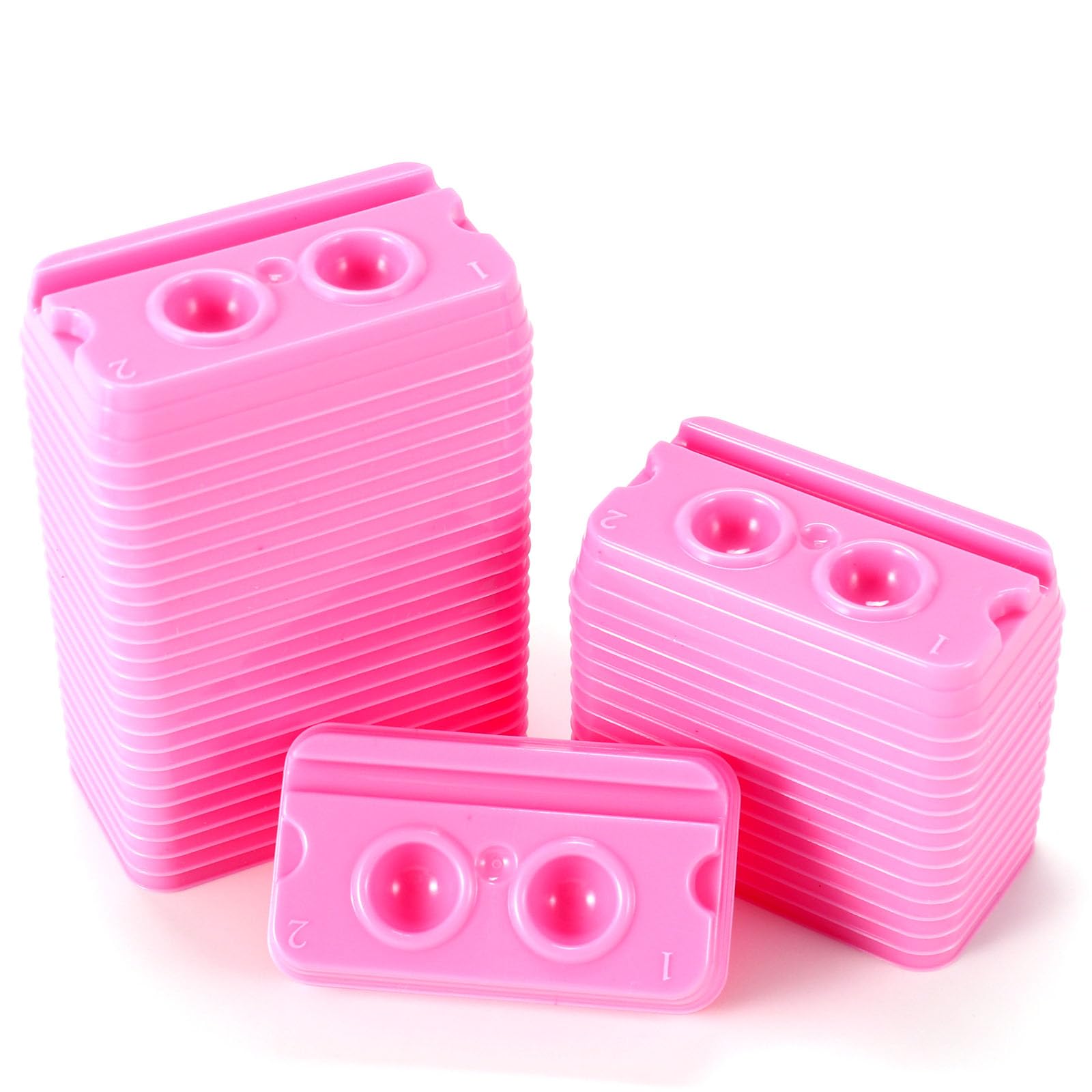 500 PCS Dental Disposable 2 Hole Mixing Wells, PMU Practice Kit, PMU Ink Tray, Microblading & PMU Pigments, Pigment Cups, Microblading Supplies (Pink, 500)