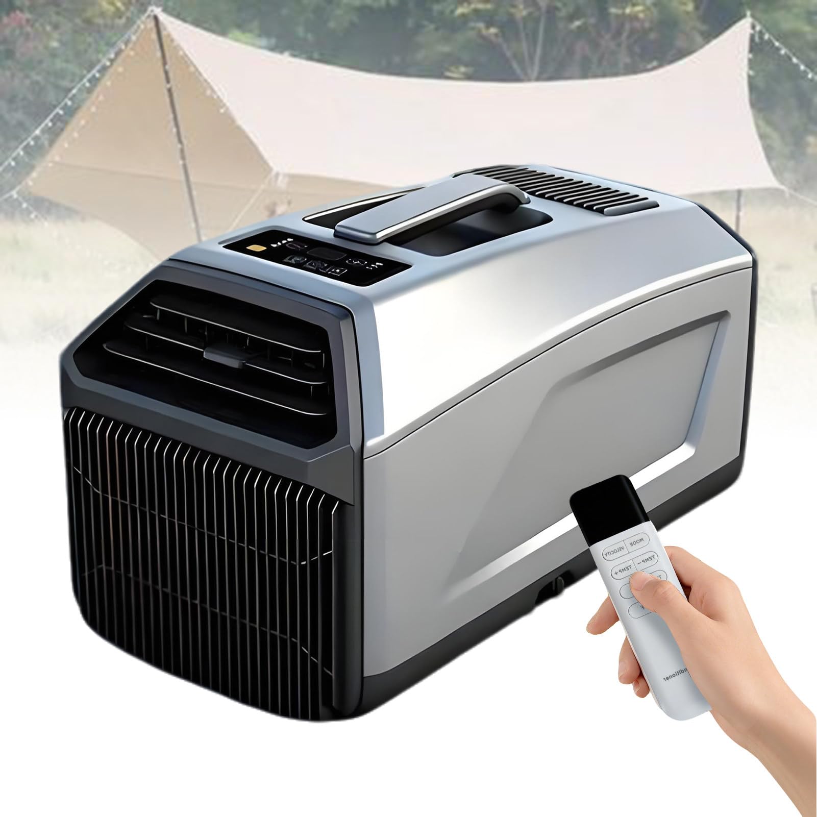Climatiseur Portable 4500 BTU, Climatiseur de Tente Basse Consommation pour Tente, Camping-Car, Fourgon Aménagé, Usage Intérieur et Extérieur – Nouveau Modèle 2026 Silver