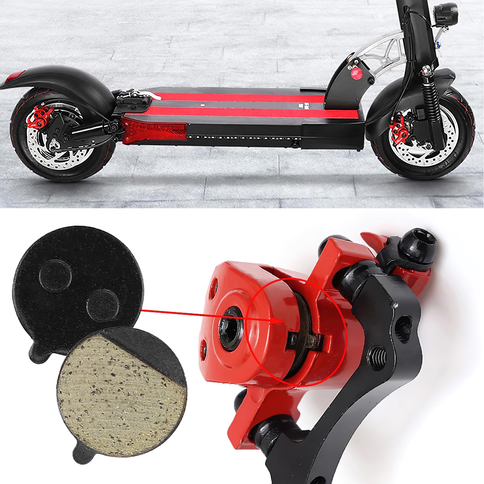 Set van 6 remblokken voor elektrische step M4/M4 Pro – halfmetalen reserveonderdelen voor schijfremmen – accessoires compatibel met scooters