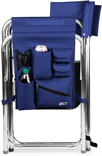 Miniatura 8 de PICNIC TIME Star Wars Jedi Knight Silla deportiva con mesa auxiliar, silla de playa, silla de campamento para adultos (azul marino) 36.6 x 18.5 x