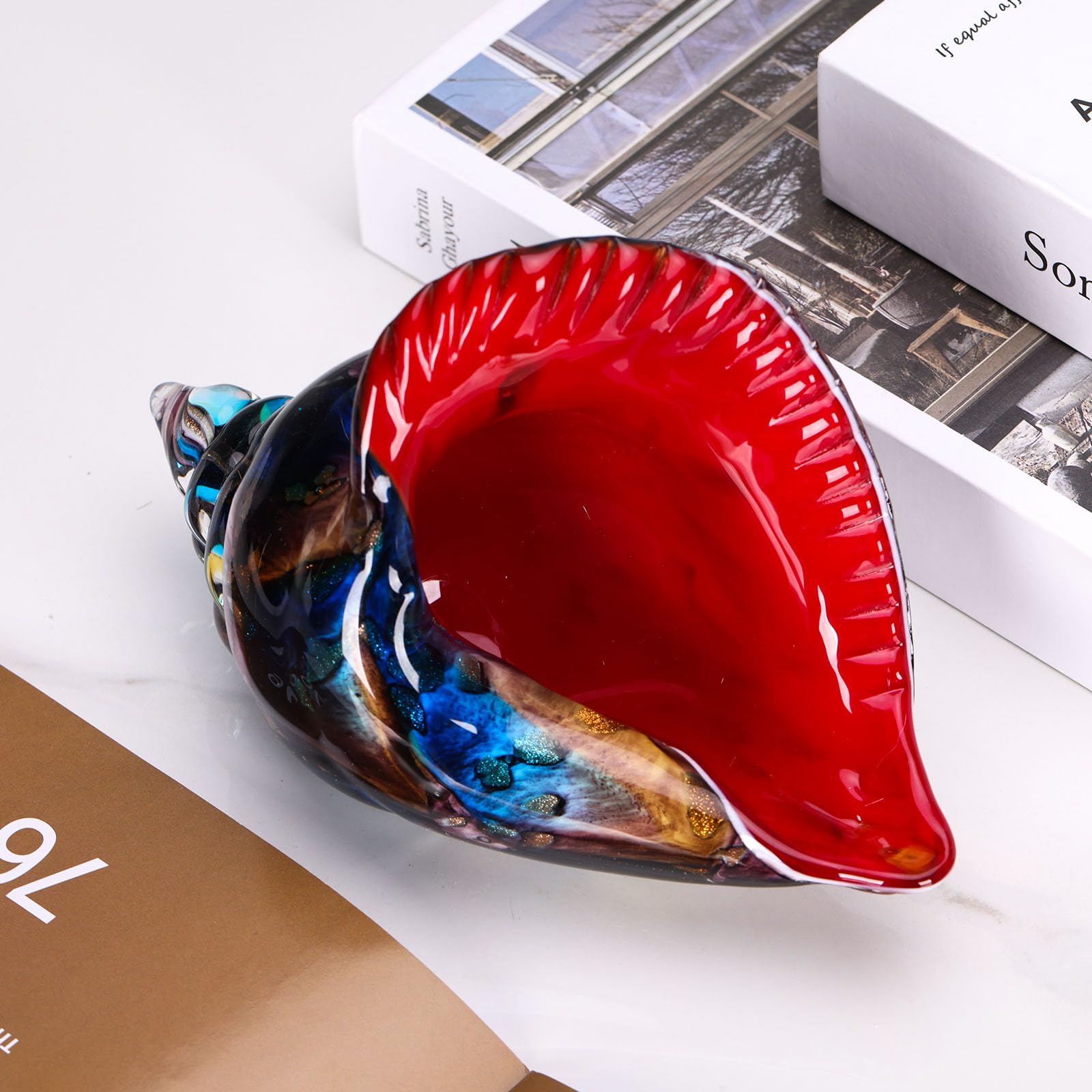 ガラス工芸　巻き貝の置物 ガラス工芸 巻き貝の置物 81zUXi5hi5L._AC_UF350,