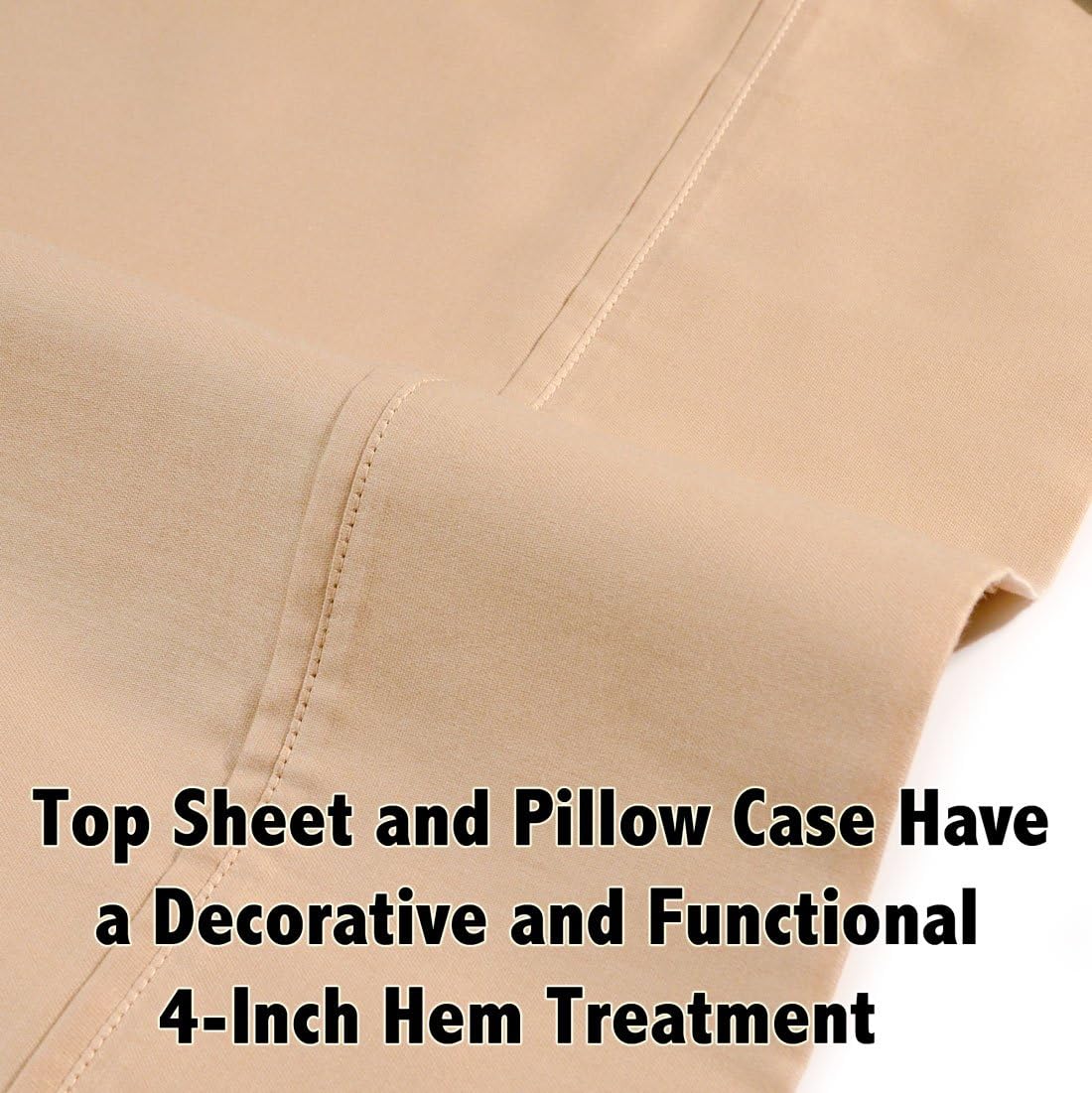 Review Bed Tite Stretch Fit 500-Thread Count Cotton Rich Super Silky Deep Pocket Sheet Set (Full, Fawn)